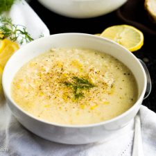 Avgolemono Soup...Greek Chicken Soup with Lemon-image