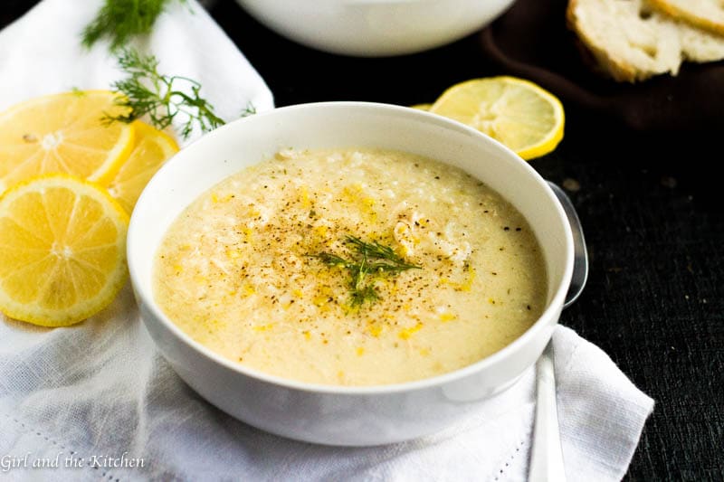 Avgolemono Soup Greek Chicken Soup With Lemon Girl And The Kitchen