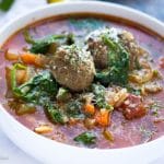 30 Minute Italian Meatballs and Vegetable Soup