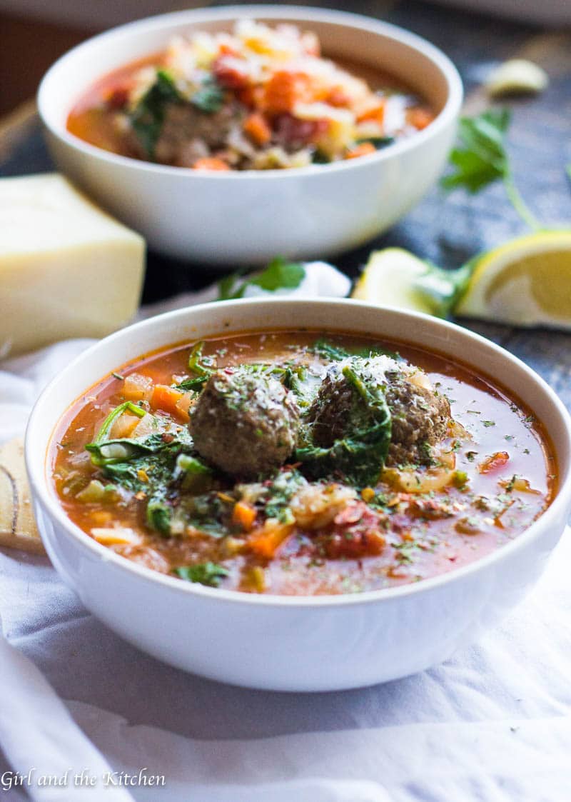 30 Minute Italian Meatballs And Vegetable Soup Girl And - 