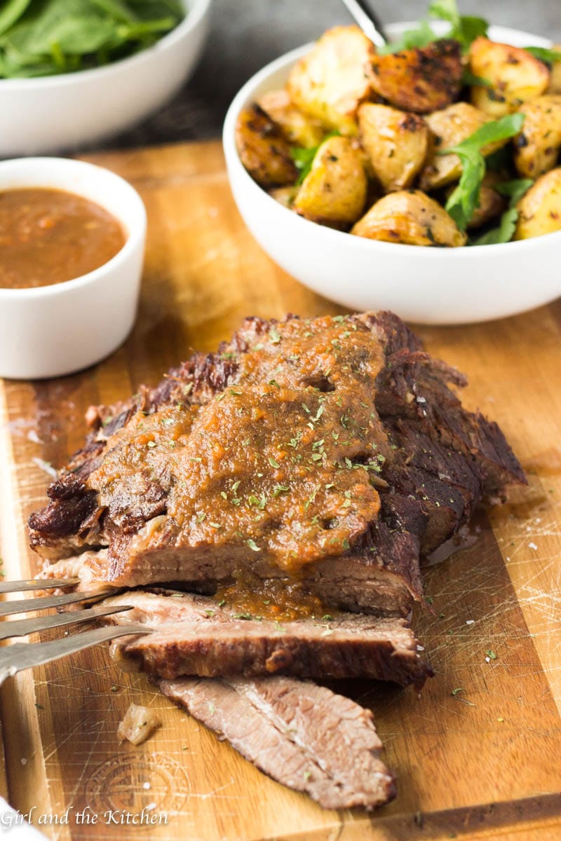 Meet your new weeknight dinner best friend! This Instapot brisket is done in one hour, including a heavenly sauce loaded with savory flavors! Forget the 6 hours of cooking time and enjoy a tender and juicy brisket on any weeknight!