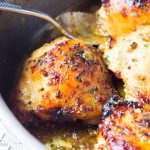 This super tender and flavorful baked honey mustard chicken is made with my signature Restaurant Style Honey Mustard Dressing and nothing else except a hot oven! The dressing makes for an incredible sauce that glazes over the chicken perfectly!