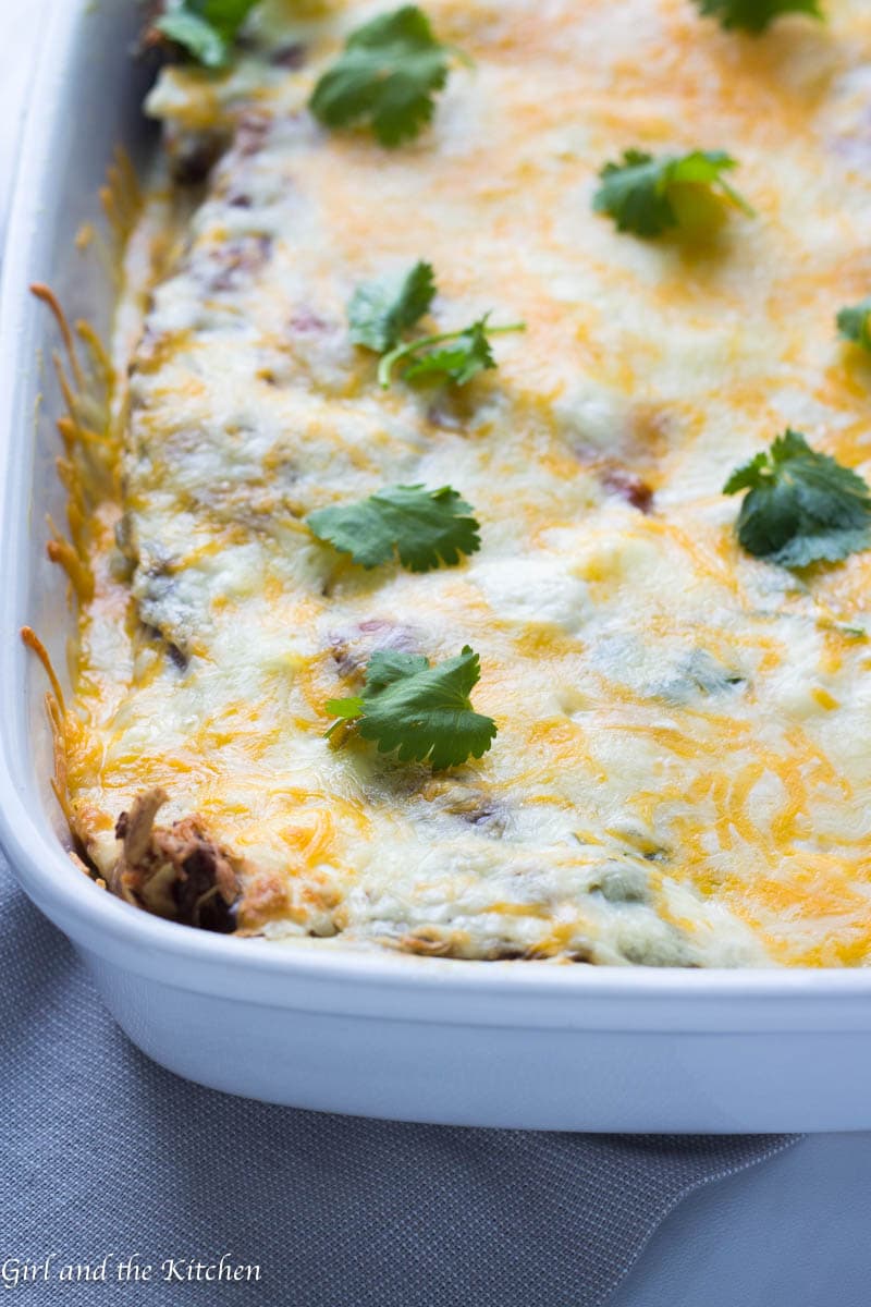 Creamy White Chicken Enchiladas