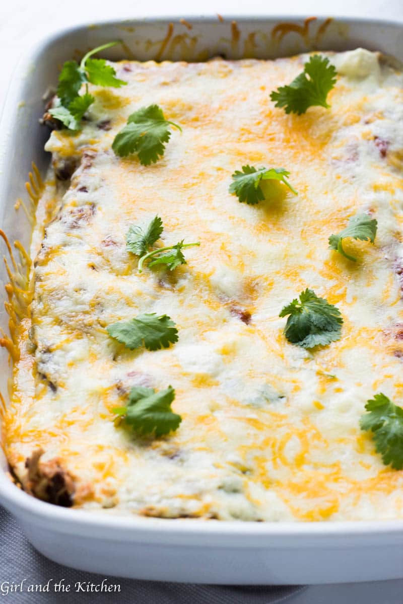 creamy white chicken enchiladas