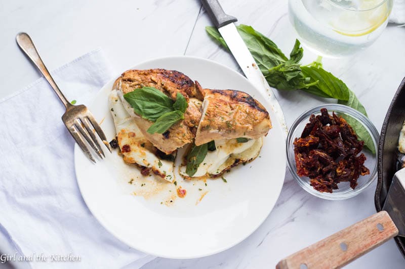 Easy Caprese Stuffed Chicken Breast - Girl and the Kitchen