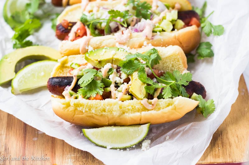 Mexican-style hot dogs recipe