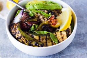 Balsamic Roasted Vegetable Quinoa Bowl  - Girl and the Kitchen