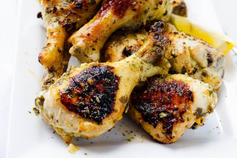 How to Roast Chicken Drumsticks with Garlic and Herbs - Girl and the ...