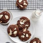 These Double Chocolate Chip Cookies are the gooiest most chocolaty cookies ever!!! Filled with white chocolate chunks!  These double chocolate chip cookies are the ultimate cookie for ANYONE! - Girl and the Kitchen