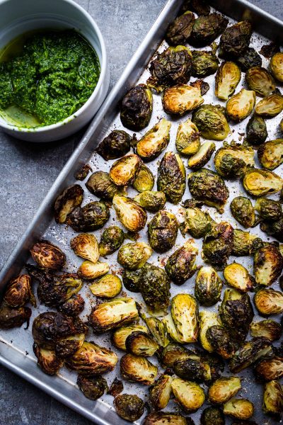 roasted brussels sprouts with gremolata
