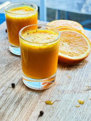 wellness routine, immunity shots, ginger turmeric shots